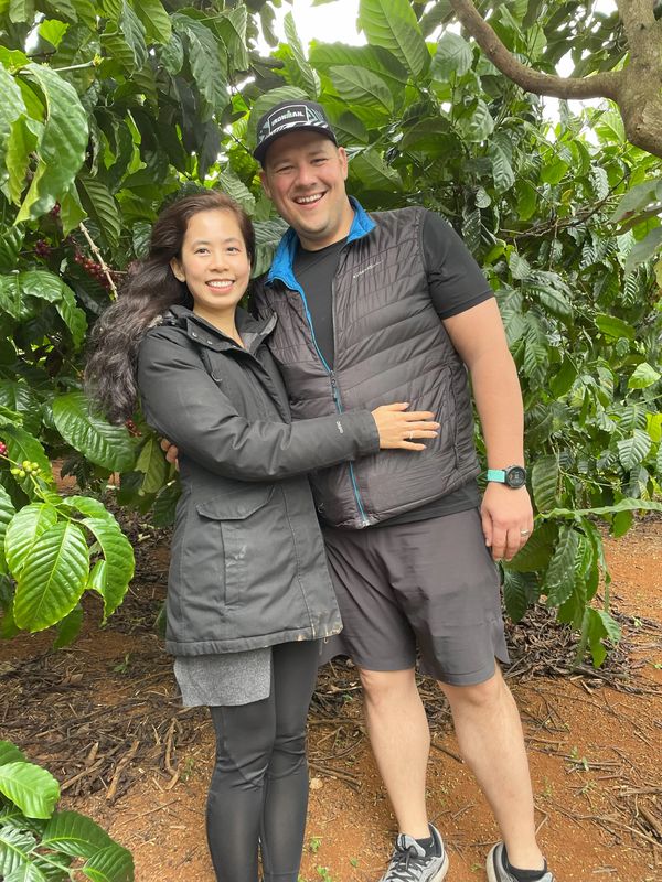 Founders at coffee farm