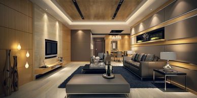 Modern living space with Magnum Opus ultra-premium cannabis humidor.