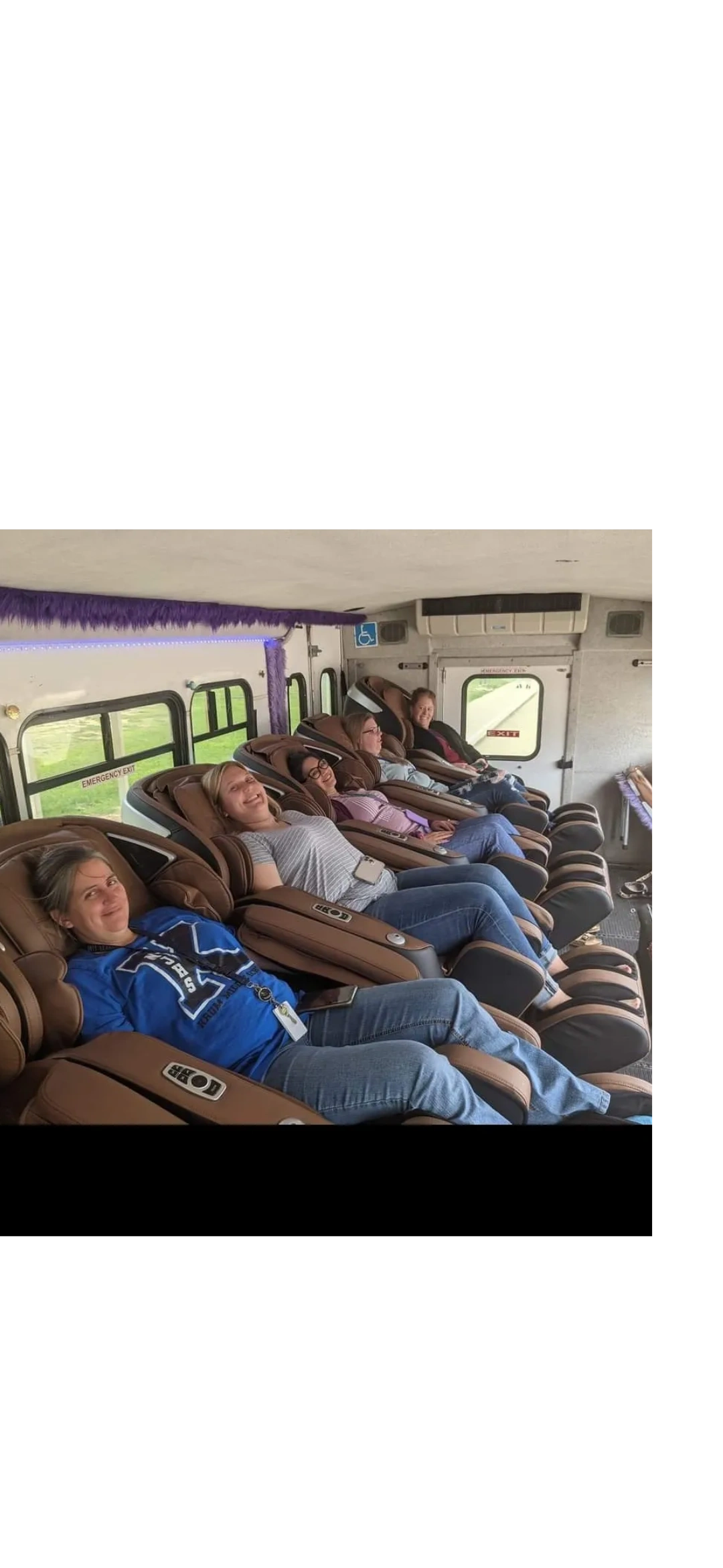 Dallas Massage Chair BusTours Party Bus, Bachelorette Party, Birthday