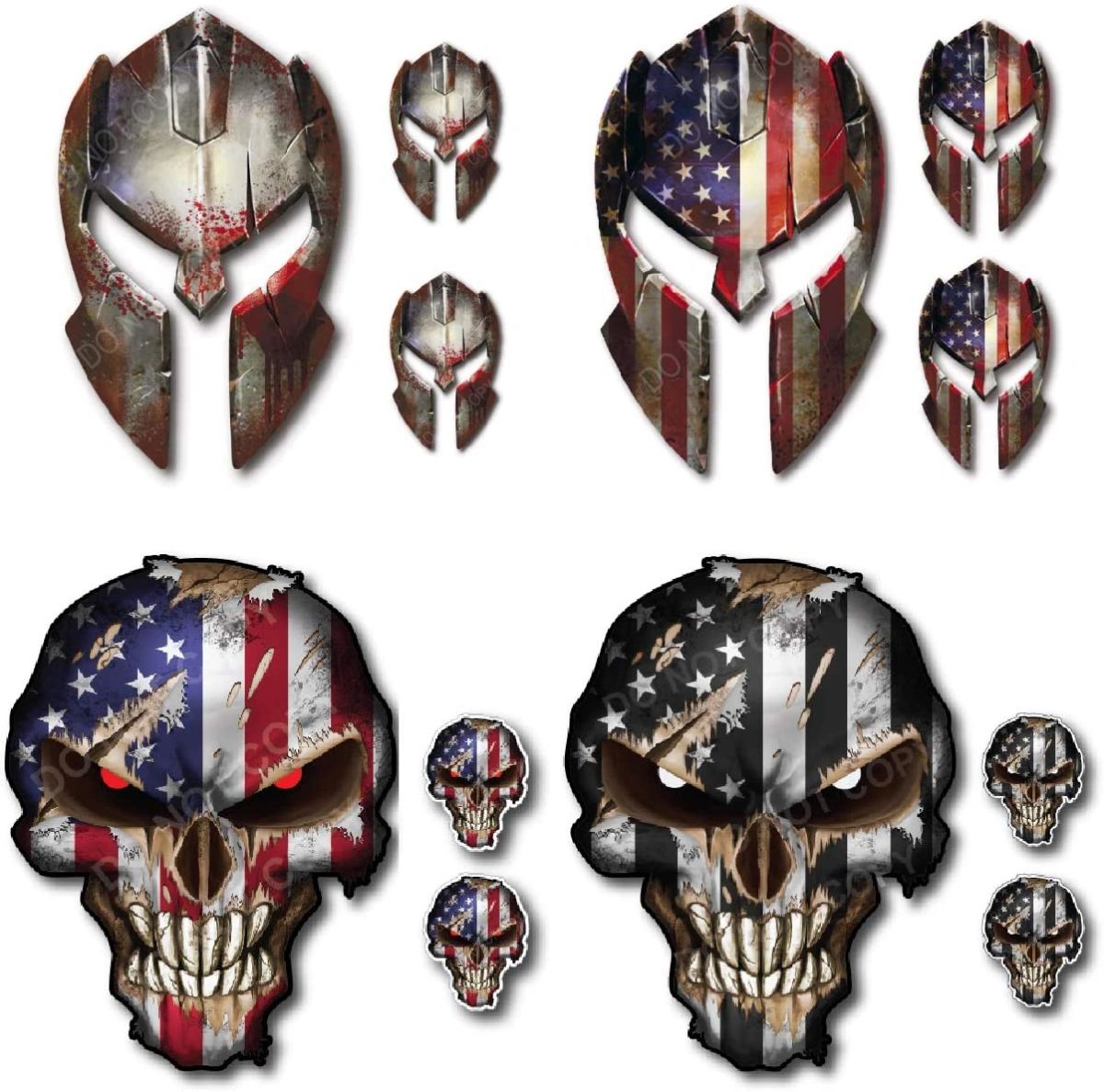 Skull Worn Amercan Flag Decal Stcker - Etsy | Funny vnyl decals