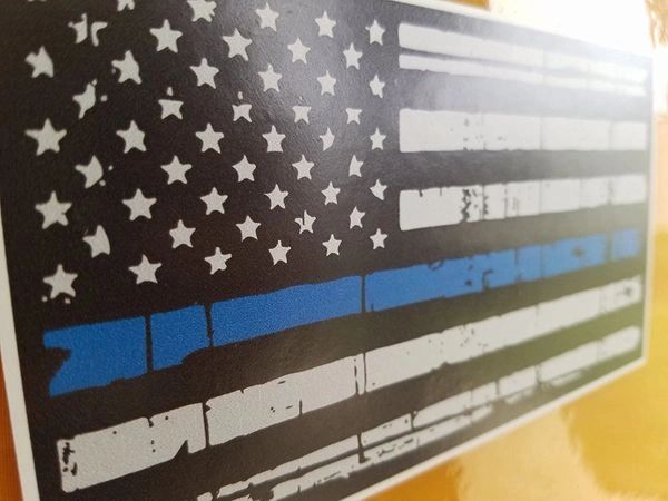 9 PACK POLICE OFFICER AMERICAN FLAG THIN BLUE LINE DECAL STICKER BLUE LIVES  MATTER