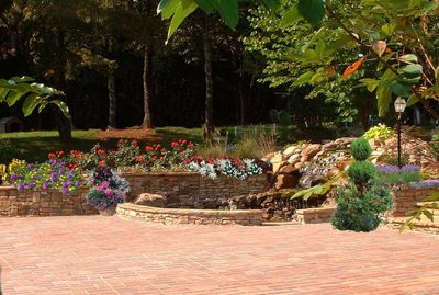Georgia Hardscapes | Landscape Design | Waterfall with Pond | Brick Paver Patio | Stone work 