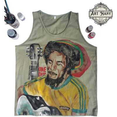 Customized hand-painted tank top