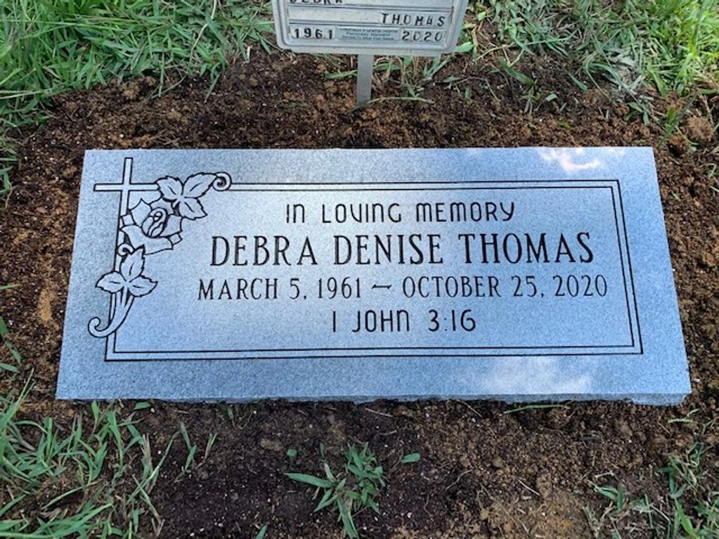 flat granite headstone