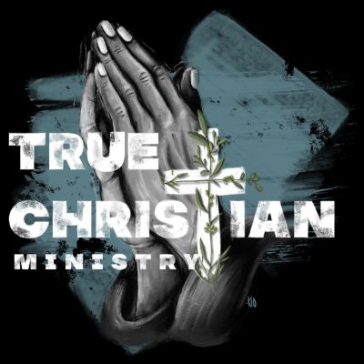 Logo with praying hands, a cross, and the words True Christian Ministry.