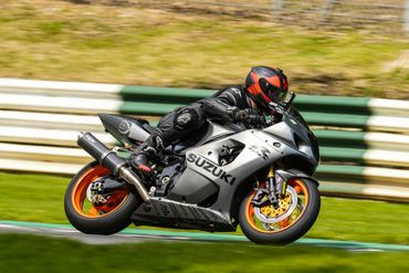 Motorbike track-day depicting Iconic Parts owner Jamie Clare on his Suzuki motorcycle