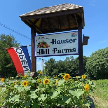 Hauser hill farms sign in old bridge New Jersey. 