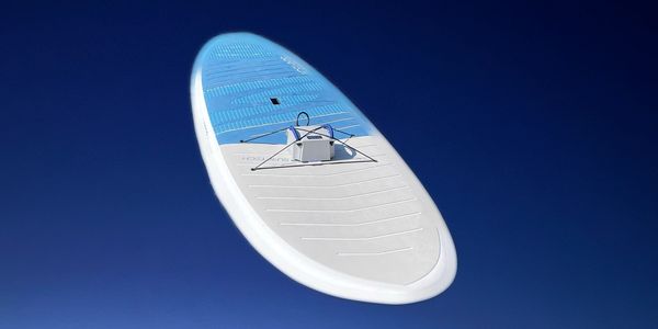 Electric standup paddleboard (electric SUP) by Firefly SUP Drives. 