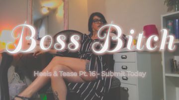 A person posing confidently with text 'Boss Bitch' overlayed.