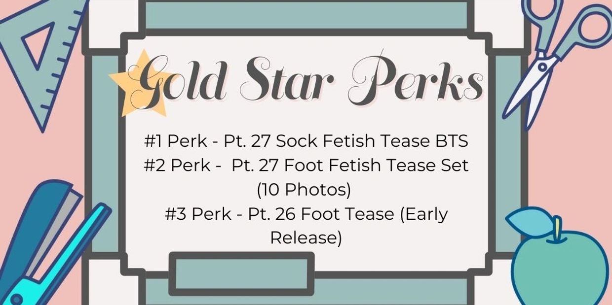List of Gold Star Perks related to sock and foot fetish teases.
