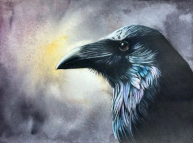 Watercolor, ink and colored pencil by Pacific Northwest artist Charlene Collins Freeman.