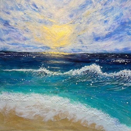 Encaustic painting by Shari Levine