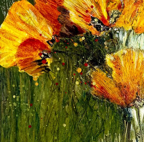 "Fresh Start" acrylic mixed media painting by Maureen Mitchell at @maureen_mitchell_studio