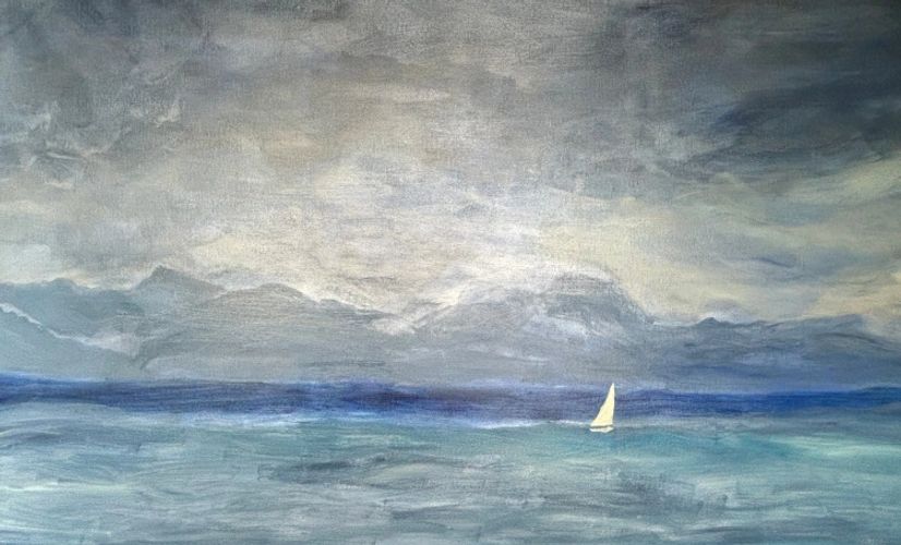 "Wind's Call" original acrylic painting by Cami Smith. 40" x 30".