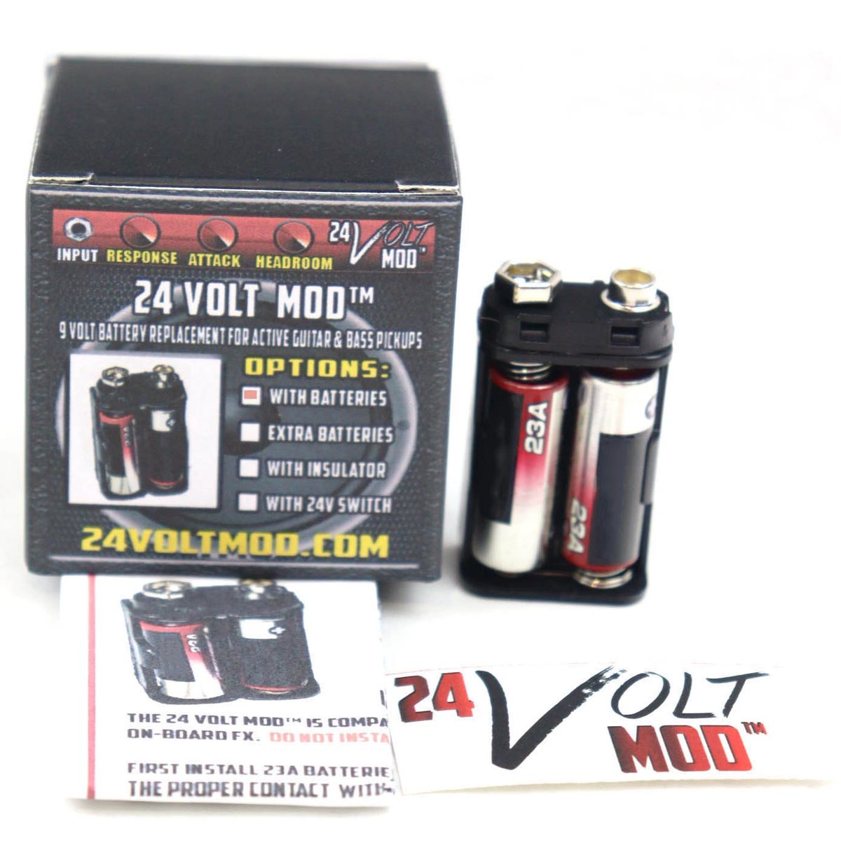 ✓ 24 Volt Mod™ The original 9 Volt Battery Replacement for EMG & MOST Active