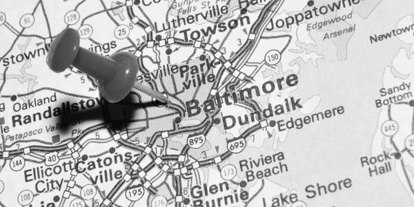 map of Baltimore, MD