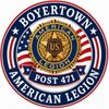Boyertown American Legion Post 471 emblem with patriotic design.