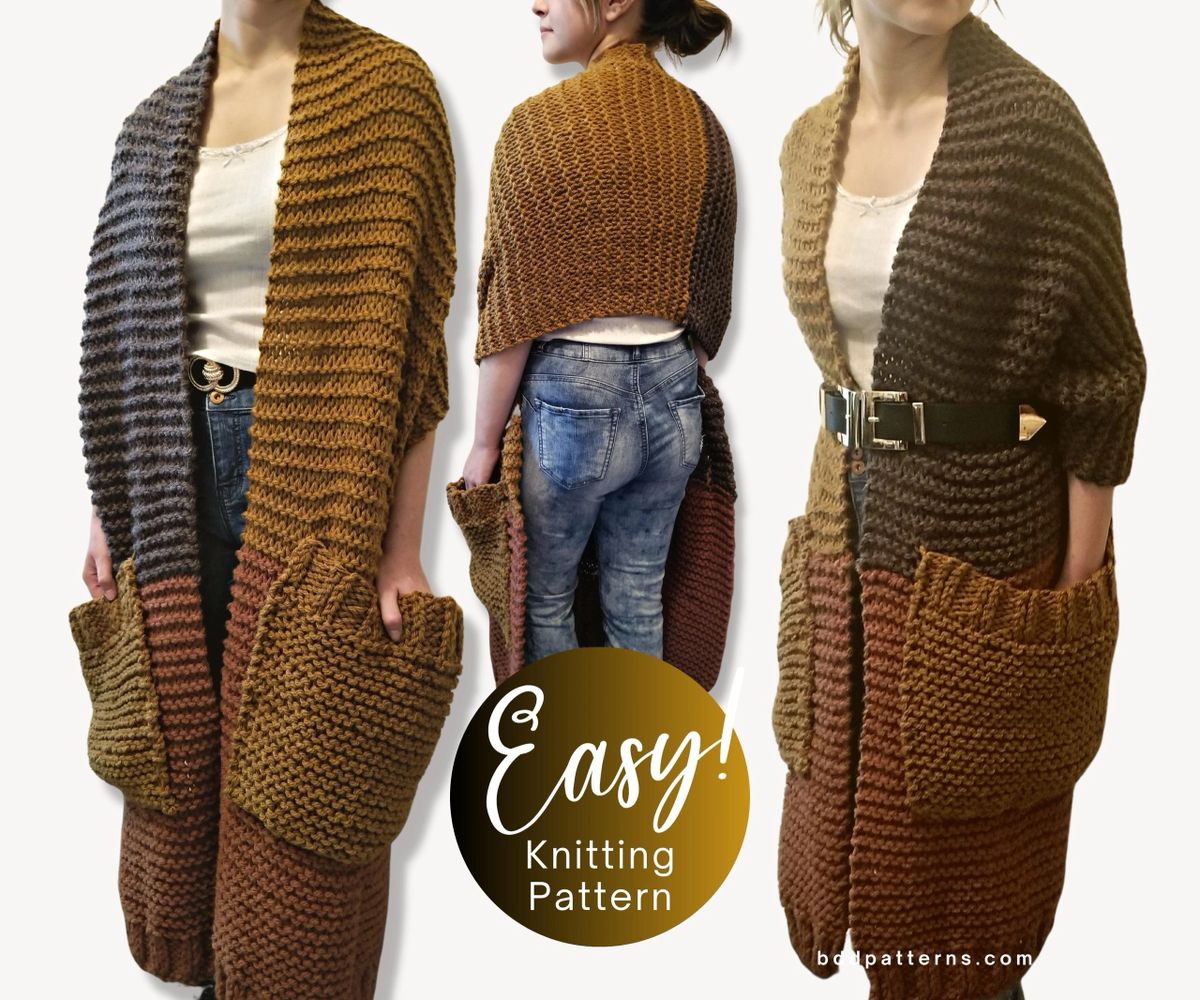 Easy Knitting Pattern Scarf With Pockets Knitting Pattern The Esther