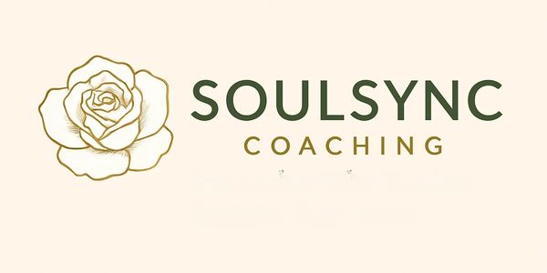 Elegant logo featuring a rose and the words 'SoulSync Coaching'.