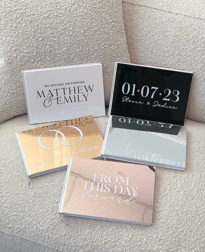 PERSONALISED ACRYLIC COVER GUEST BOOK