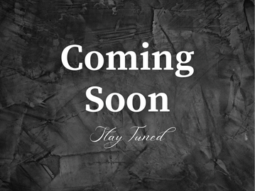 Text 'Coming Soon Stay Tuned' on a dark textured background.