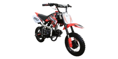 70cc Dirt Bike, Coolster dirt bike, QG-210 pit bike, red pit bike, Sacramento ATV Motors Inc.