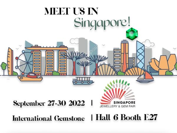 Jewellery and gem fair exhibition in Singapore showcasing fine quality emeralds