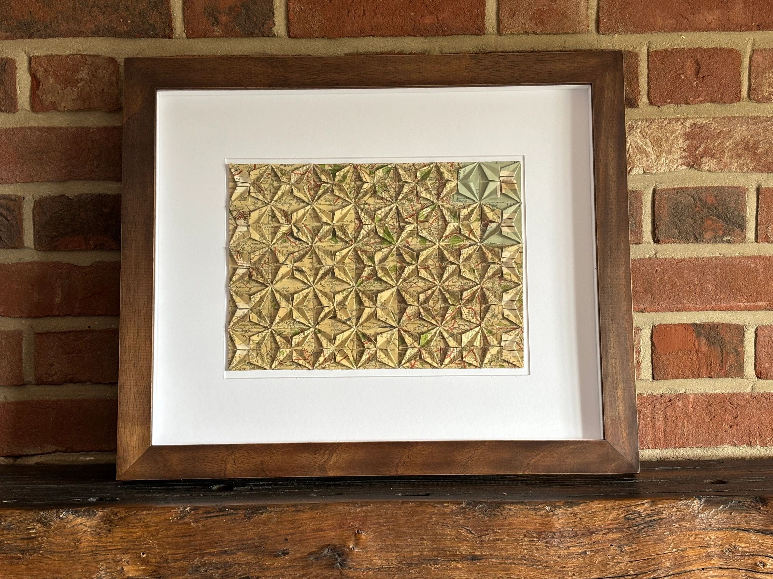 Folded Froebel Squares — Vintage Geographia Map NE — image 1