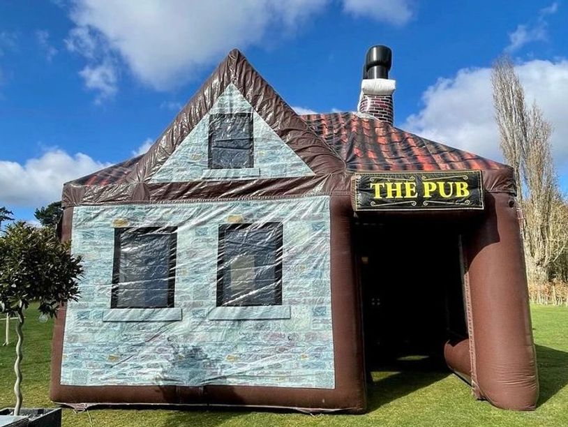 Our biggest inflatable pub standing at 6.5m