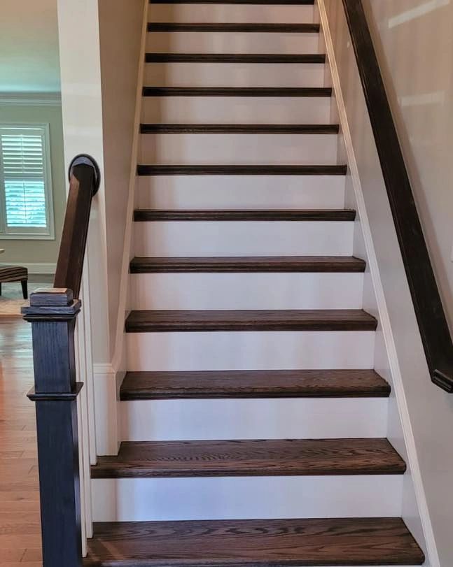 Carpet Installation on steps and stairs by M&M Flooring in Mint Hill, NC