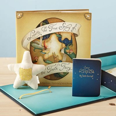 The Tooth Fairy Kit — Includes book, a star pillow with a pocket for teeth  and treasures, and a keepsake journal.