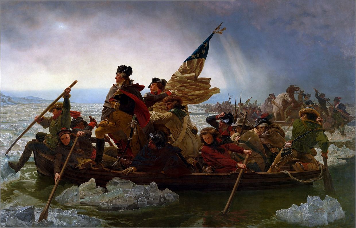 Washington Crossing the Delaware. 1851, oil-on-canvas. New York Metropolitan Museum.