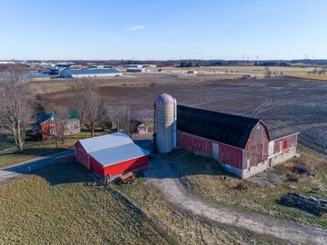 Realtor Real Estate love where you Live farm acres acreage red barn brick house silo family