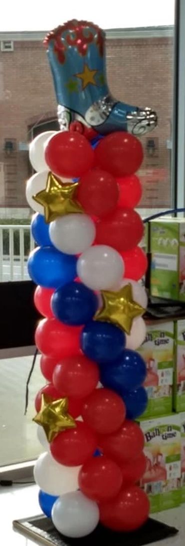 cowboy balloon column