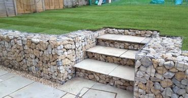 Garden Gabion retaining wall