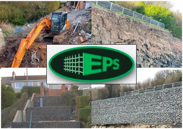 Gabion retaining wall collage