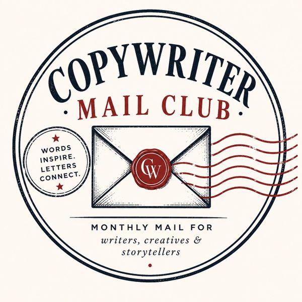 Logo for Copywriter Mail Club, a monthly mail service for writers and creatives.