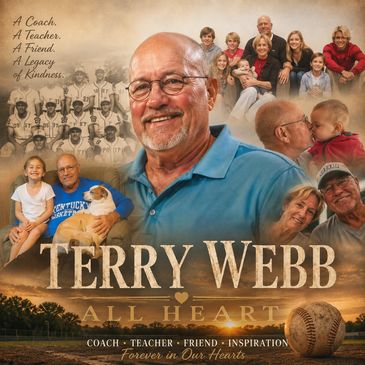 Tribute poster honoring Terry Webb, a beloved coach and teacher.