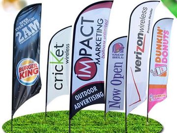 Free standing feather flags
