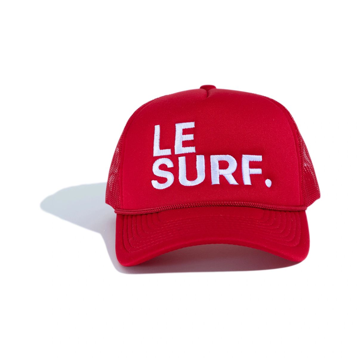LE SURF ICONIC FOAM TRUCKER HAT - RED / WHITE