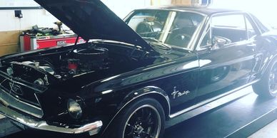 Classis 1967 Mustang with SRS rebuilt engine.