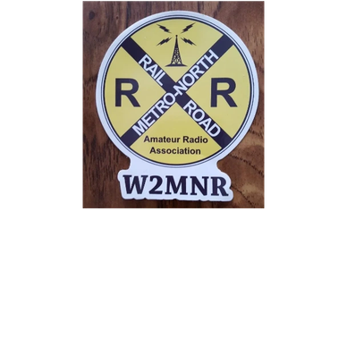 Logo of Metro-North Rail Road Amateur Radio Association with call sign W2MNR.