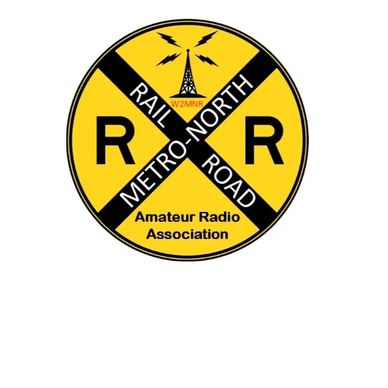 Logo of Metro-North Railroad Amateur Radio Association with a yellow and black color scheme.