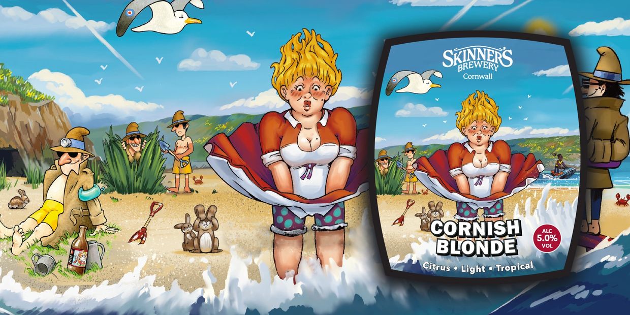Cornish Blonde artwork and availability in cask 