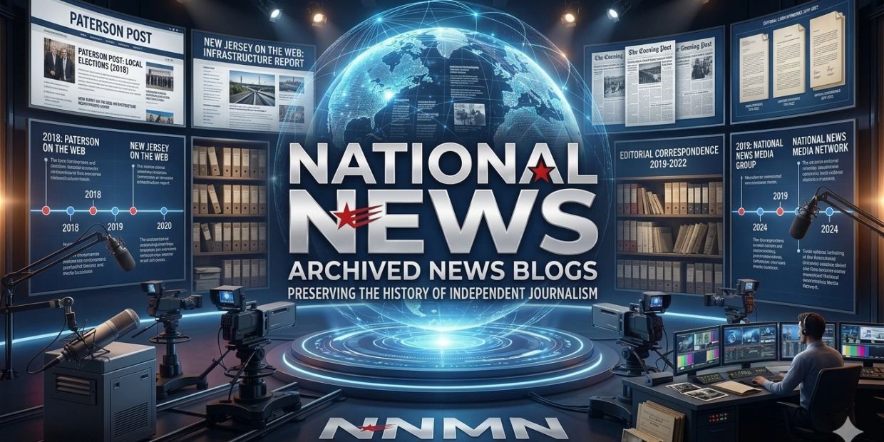 NNMN Archived News Blogs banner showing the history of National News Media Network with archived pub