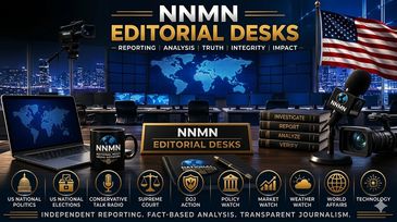 NNMN National News Media Network Editorial Desks banner featuring U.S. politics, elections, Supreme 