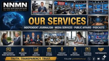 NNMN National News Media Network Our Services banner featuring independent news reporting, breaking 