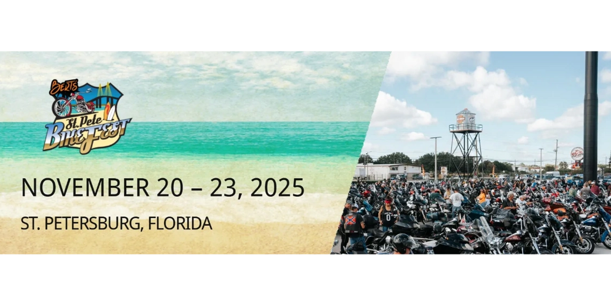 Join us for St. Pete BikeFest™ from November 20 – 23, 2025! 
