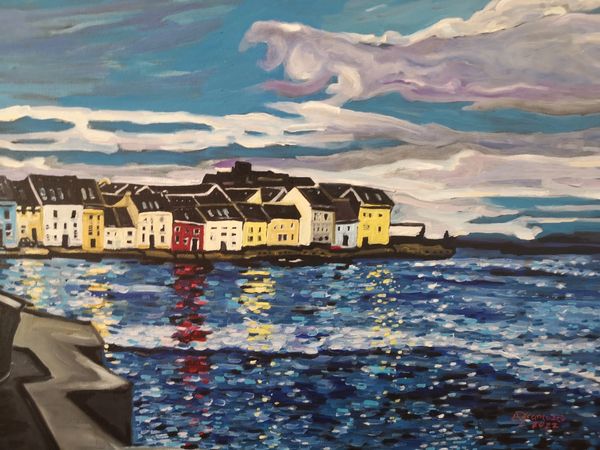 Storm clouds low tide. Galway Ireland. Oil on Canvas. 16 x 20.