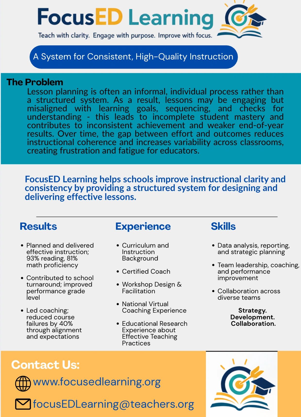 FocusED Learning offers a structured system to improve lesson planning and instructional clarity in schools.